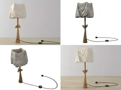 Cajones lamp with cloth 3D model