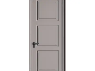 Modern entrance door 82 3D model