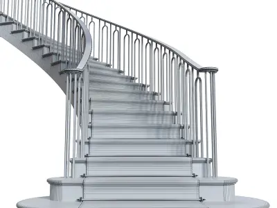 Neoclassical staircase 2 3D model