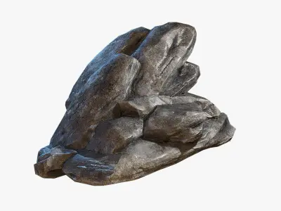 Sea Rock 1 PBR Low-poly 3D model