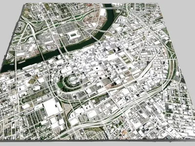 Cityscape Nashville Tennessee USA 3D model