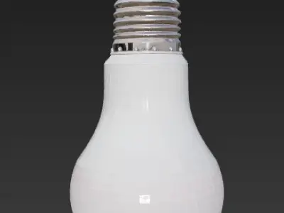 3D Pack LED Spiral Incandescent Bulbs  3D model