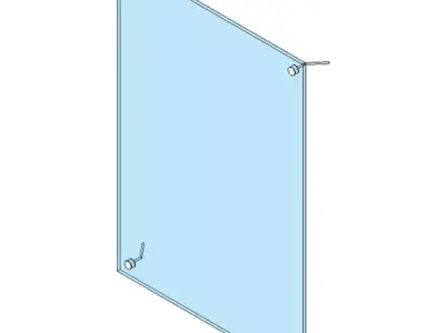 Planar Glazed Panel Free 3D model