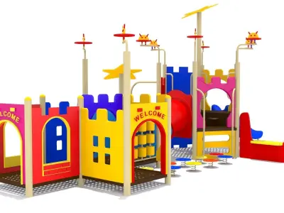 Kids Playground Low-poly 3D model shop