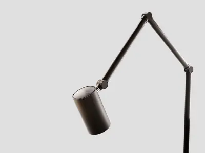 Floor lamp with moveable armature Low-poly 3D model