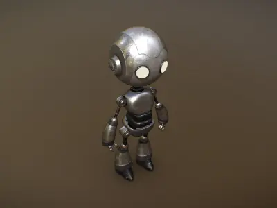 Stupid Robot Low-poly 3D model