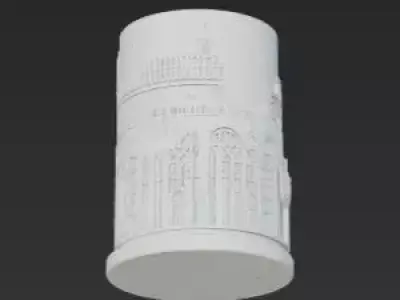 Sacred Inspired 3D Holder In Synagogue Shape Showpiece 3D print model