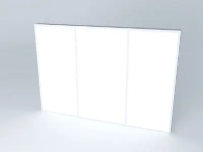 silver frame lightbox Free 3D model