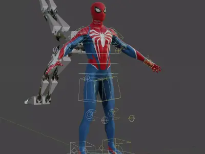 Marvels SpiderMan 2 Peter Parker 3D Model Fully Rigged PBR Low-poly 3D model