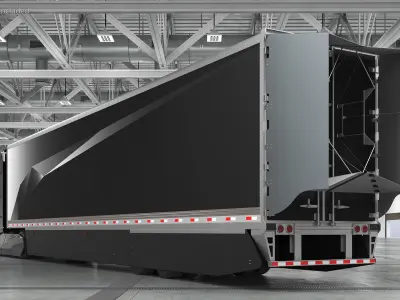  Futuristic Modern Truck Black Rigged for Maya 