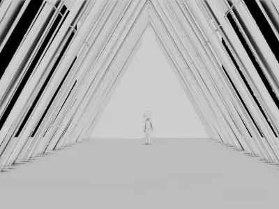 Game Environment Lost World with Animation Low-poly 3D model