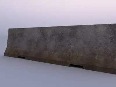 Road Block Low-poly 3D model buy