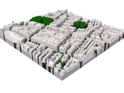 London city tile Level 2 block TQ2881 South West 3D model