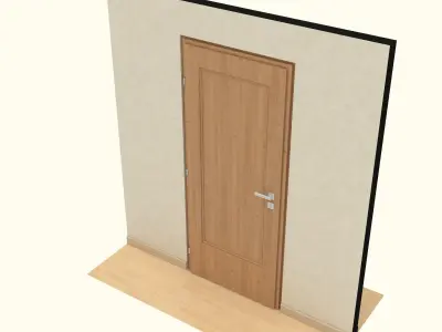 Wooden Door Free 3D model purchase
