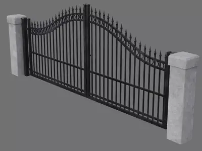 Gate 1A Low-poly 3D model