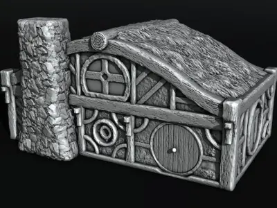 medieval house 3D print model