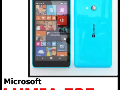 Microsoft Lumia 535 Blue 3D model