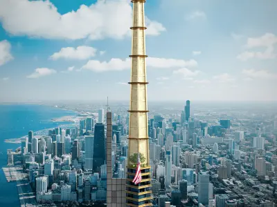 Skyscraper The Illinois-Frank Lloyd Wright 3D model