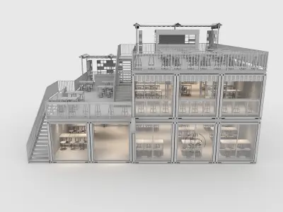 Container Cafe 9 3D model