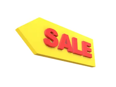 SALE Tag v1 002 Low-poly 3D model