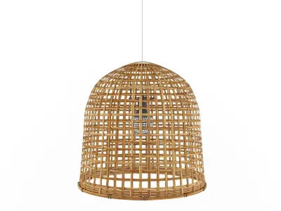 Lamp rattan 4 3D model