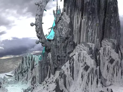 Mount Olympus  Snow Temples 3D model