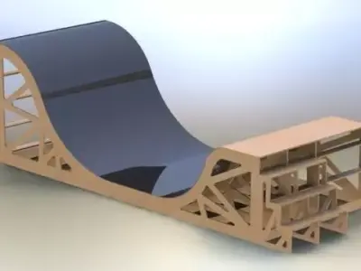 Skate board ramp Free 3D model