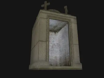Cemetery Mausoleum  Low-poly 3D model