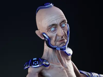 Sci-Fi Character Low-poly 3D model order