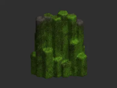 Cave Crystals - Moss 2 Low-poly 3D model
