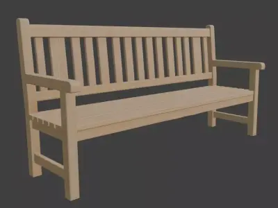 Classic Park Bench 3D Model 3D model buy