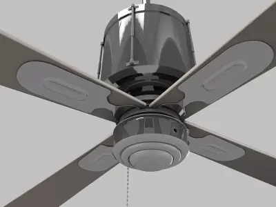 Ceiling-Fan ceiling fan with three blades 3D model
