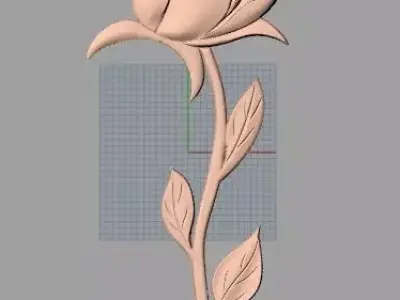 Door flower relief model STL format for CNC carving E489 3D model