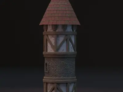 Medieval tower 3D model