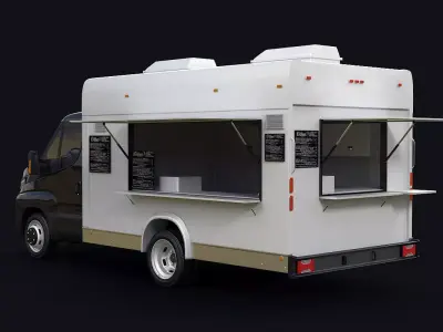 Modern Food Van 3D model