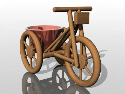 decorative flower pot 3D model
