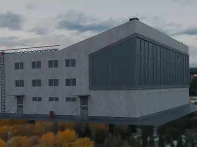 Lazurnyj Swimming Pool Pripyat before disaster 1986 3D model