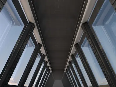 Sci Fi Tunnel Low-poly 3D model 10