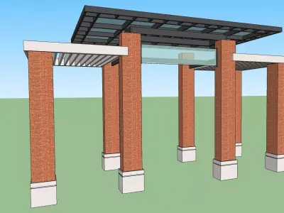 gate house simple 3D model