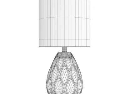 Grey Glass Table Lamp Low-poly 3D model
