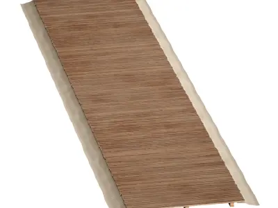 Coastal beach wooden decking access to the sea shore sand 3D model