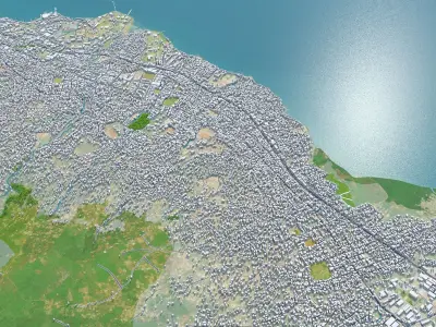 Freetown Sierra Leone 20km Low-poly 3D model