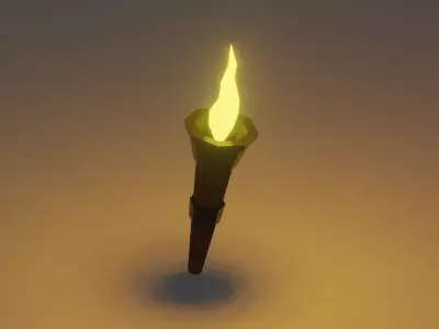 Dungeons Torch For Your Scene 3D model