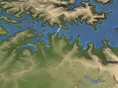 Sydney - 3D Terrain Model Low-poly 3D model