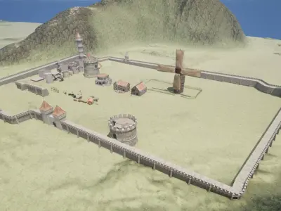 Castle Pack Low-poly 3D model