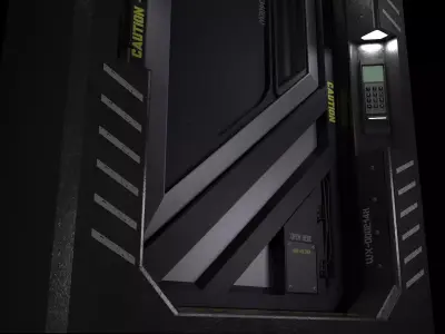 Sci-Fi Slide Door 3D model