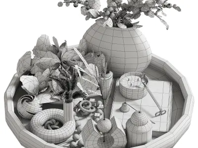Decorative set 09 3D model 11