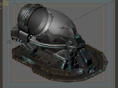 Future world - time-of-flight transmitter 3D model