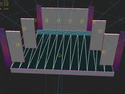 Stage party concert fashion catwalk T station  46 3D model