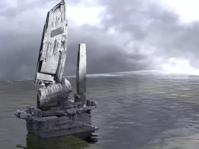 Halo Forerunner Inspired Tower 3D model